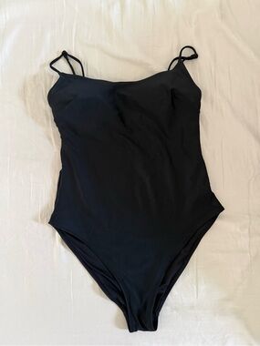 H&M Black One-Piece Swimsuit with Branded Tag